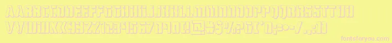 hardscience3d Font – Pink Fonts on Yellow Background