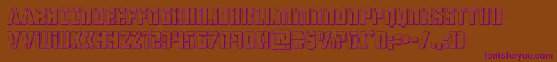 hardscience3d Font – Purple Fonts on Brown Background