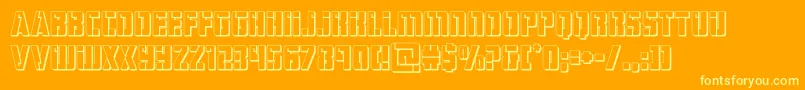 hardscience3d Font – Yellow Fonts on Orange Background