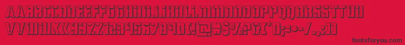hardscience3d Font – Black Fonts on Red Background