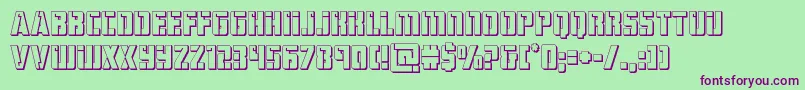 hardscience3d Font – Purple Fonts on Green Background