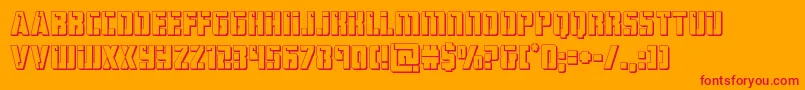 hardscience3d Font – Red Fonts on Orange Background