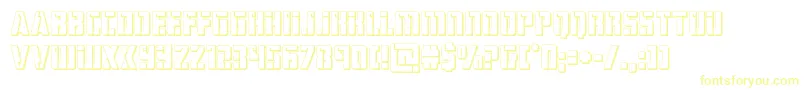 フォントhardscience3d – 黄色のフォント