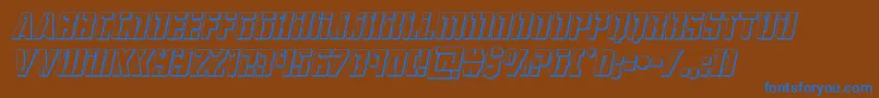 hardscience3dital Font – Blue Fonts on Brown Background