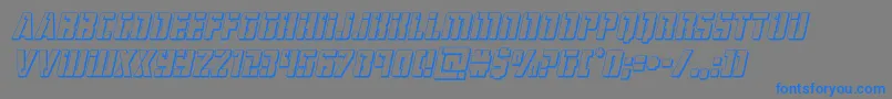 hardscience3dital Font – Blue Fonts on Gray Background