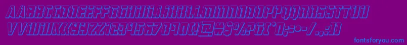 hardscience3dital Font – Blue Fonts on Purple Background