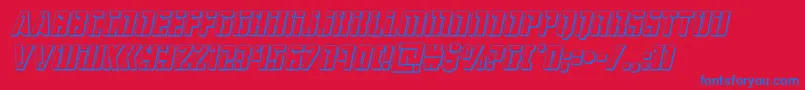 hardscience3dital Font – Blue Fonts on Red Background