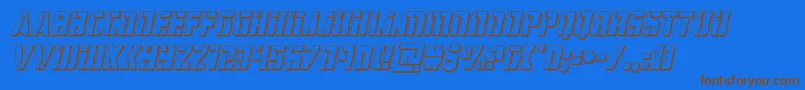 hardscience3dital Font – Brown Fonts on Blue Background