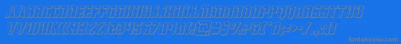 hardscience3dital Font – Gray Fonts on Blue Background