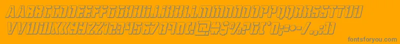 hardscience3dital Font – Gray Fonts on Orange Background