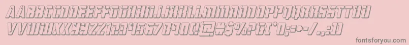 hardscience3dital Font – Gray Fonts on Pink Background