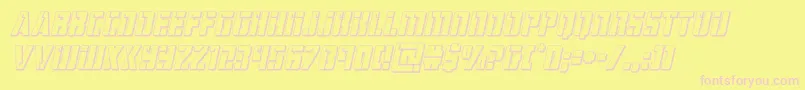 hardscience3dital Font – Pink Fonts on Yellow Background