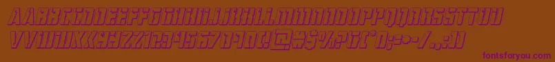 hardscience3dital Font – Purple Fonts on Brown Background
