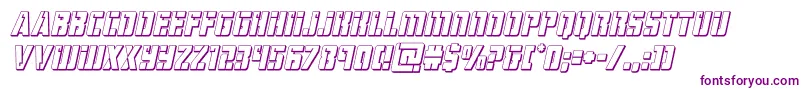 hardscience3dital Font – Purple Fonts on White Background
