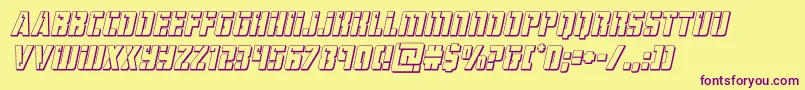 hardscience3dital Font – Purple Fonts on Yellow Background