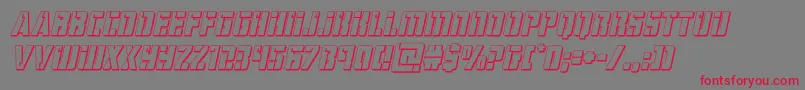 hardscience3dital Font – Red Fonts on Gray Background