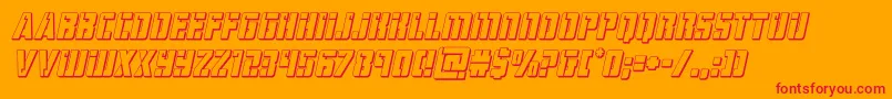 hardscience3dital Font – Red Fonts on Orange Background