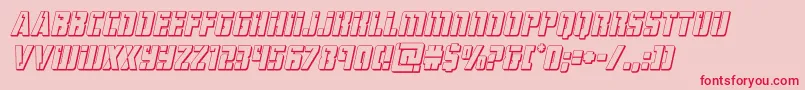 hardscience3dital Font – Red Fonts on Pink Background
