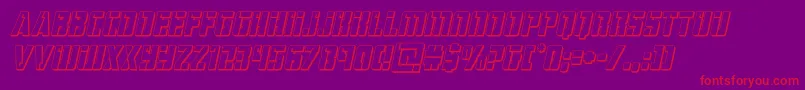 hardscience3dital Font – Red Fonts on Purple Background