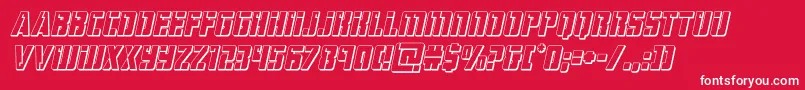 hardscience3dital Font – White Fonts on Red Background