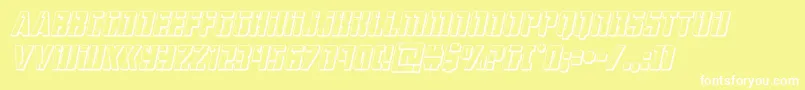 hardscience3dital Font – White Fonts on Yellow Background
