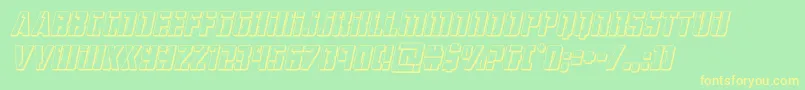 hardscience3dital Font – Yellow Fonts on Green Background