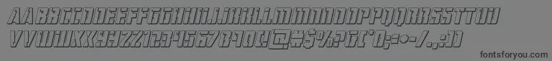hardscience3dital Font – Black Fonts on Gray Background