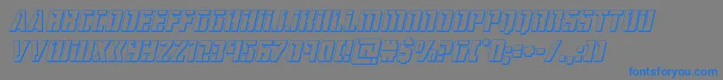 hardscience3dital Font – Blue Fonts on Gray Background