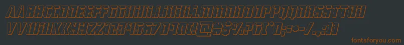 Шрифт hardscience3dital – коричневые шрифты на чёрном фоне