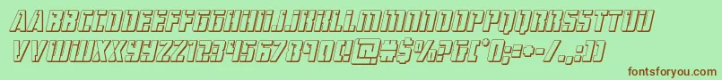 hardscience3dital Font – Brown Fonts on Green Background