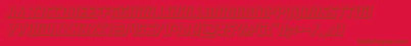 hardscience3dital-Schriftart – Braune Schriften auf rotem Hintergrund
