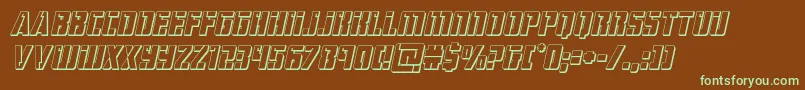 hardscience3dital Font – Green Fonts on Brown Background