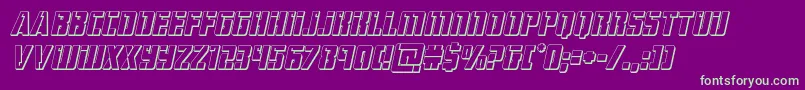 hardscience3dital Font – Green Fonts on Purple Background