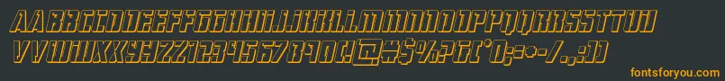 hardscience3dital Font – Orange Fonts on Black Background