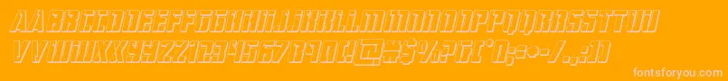 Шрифт hardscience3dital – розовые шрифты на оранжевом фоне