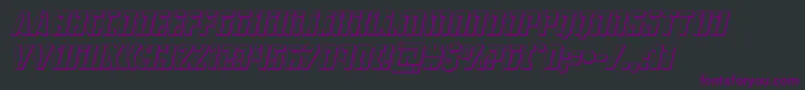 hardscience3dital-Schriftart – Violette Schriften auf schwarzem Hintergrund