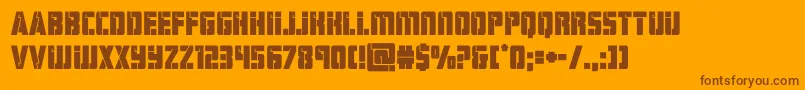 hardsciencebold Font – Brown Fonts on Orange Background