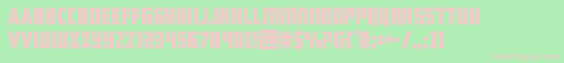 hardsciencebold Font – Pink Fonts on Green Background