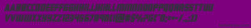 hardscienceboldital Font – Black Fonts on Purple Background