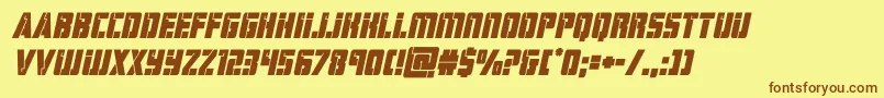hardscienceboldital Font – Brown Fonts on Yellow Background