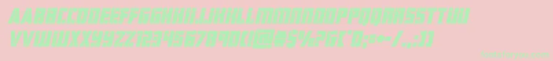 hardscienceboldital Font – Green Fonts on Pink Background