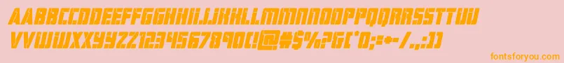 hardscienceboldital Font – Orange Fonts on Pink Background
