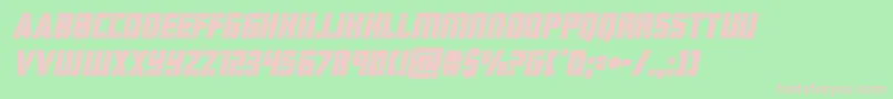 hardscienceboldital Font – Pink Fonts on Green Background