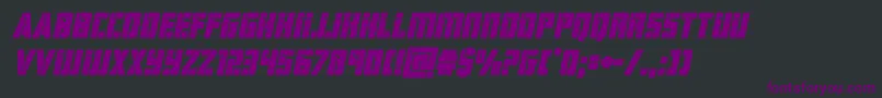 hardscienceboldital Font – Purple Fonts on Black Background