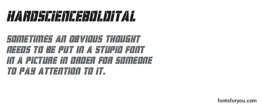 Review of the Hardscienceboldital Font