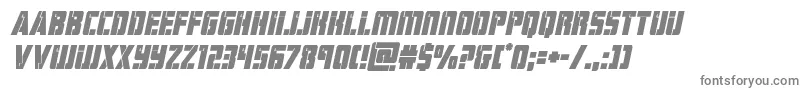 フォントhardscienceboldital – 白い背景に灰色の文字