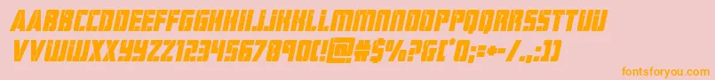 hardscienceboldital Font – Orange Fonts on Pink Background