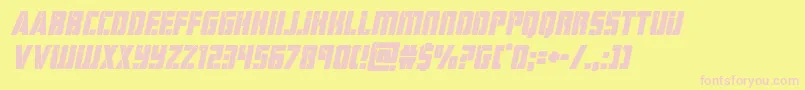 hardscienceboldital Font – Pink Fonts on Yellow Background