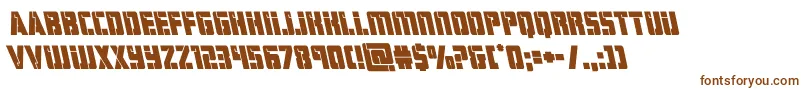 hardscienceboldleft Font – Brown Fonts on White Background