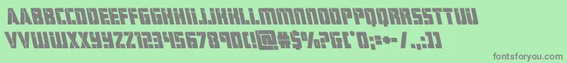 hardscienceboldleft Font – Gray Fonts on Green Background